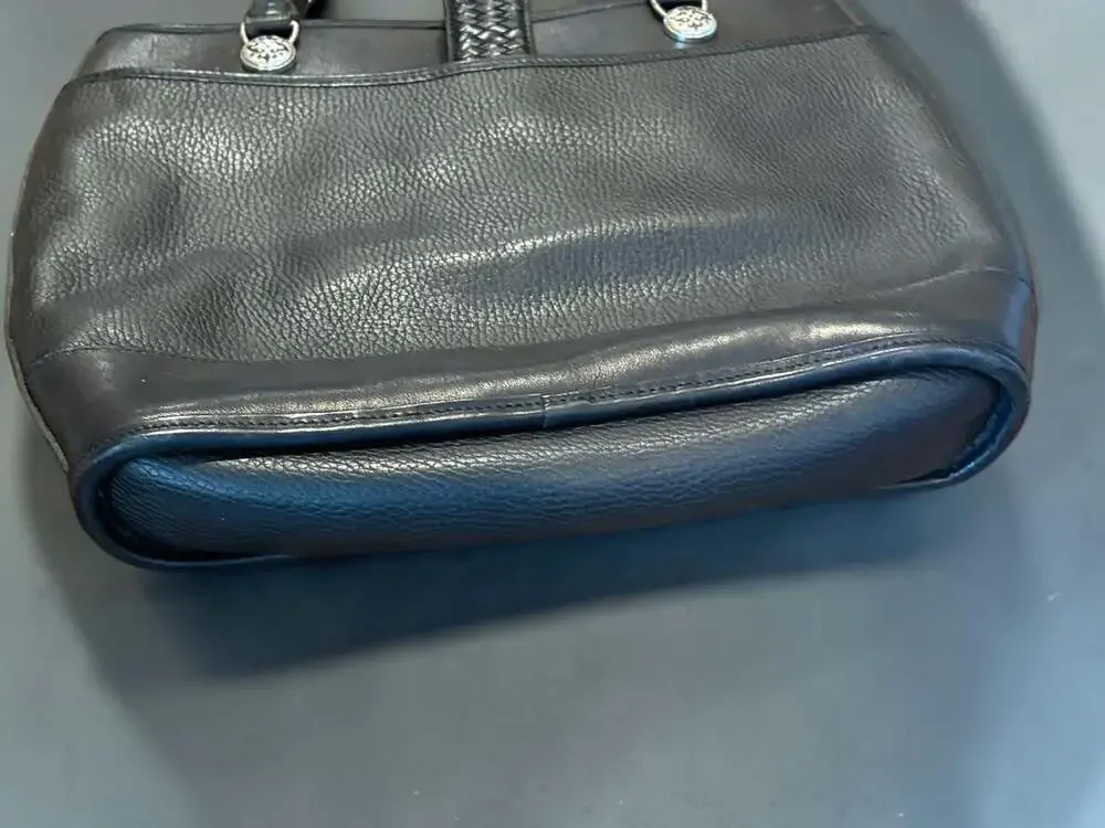 Vintage Brighton Victorian Convertible Satchel A 512236 black leather purse